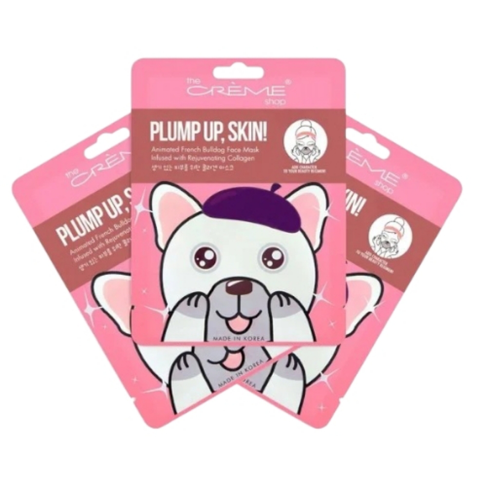 The Crème Shop Plump Up, Skin! Animated French Bulldog Mask
